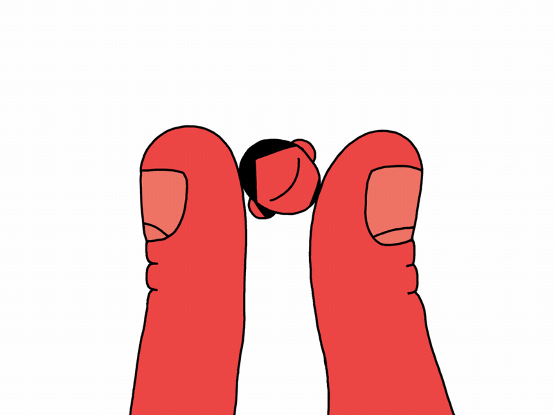 Head squash animation character face fingers gif hands head illustration squash squish stretch