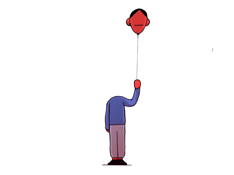 Airhead animation balloon character illustration loop