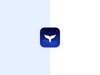 Astrology App Icon 005 app app icon dailyui diving gradient icon design illustration logo whale