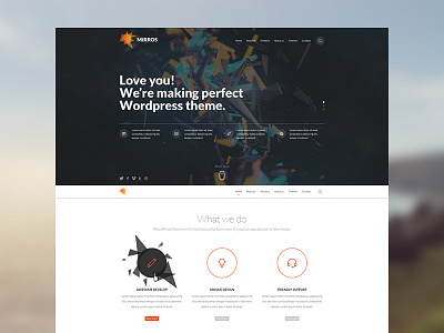 Mirros PSD Template - Dribbble Debut debut dzoan mirros template theme web design wordpress