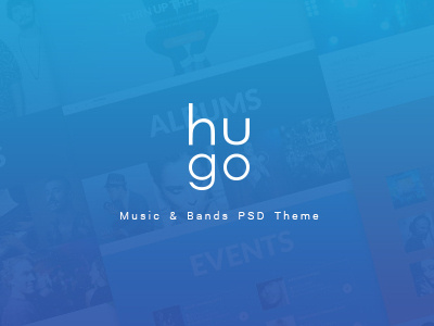 Hugo WIP bands dzoan hugo music psd theme