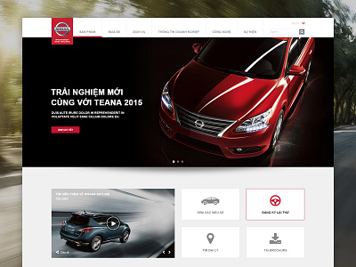 Nissan Vietnam Homepage Demo 1 car dzoan homepage index nissan web design