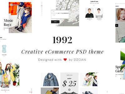 1992 | Creative eCommerce PSD Theme 1992 creative dzoan ecommerce fashion minimalism psd stylish theme