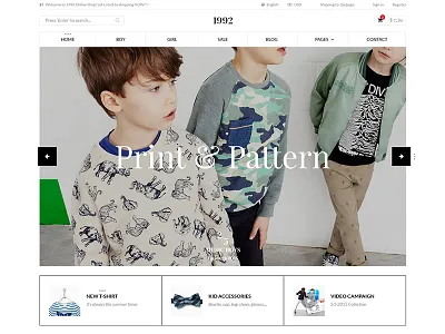 1992 | Homepage 2 1992 creative dzoan ecommerce fashion minimalism psd stylish theme