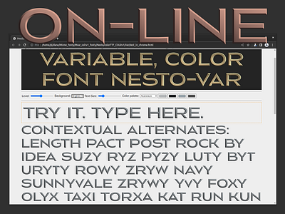 Variable, color font NestoVar