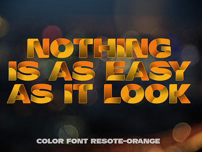 Color font ResotE-Orange