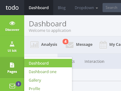 Todo Dashboard admin app chart dashboard flat kit layout mail ui web app
