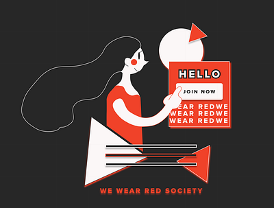 We Wear Red Illustration figma illustration vector