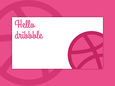 Hello Dribbble. dribbbble first dribbble illustration thanks vector welcome shot