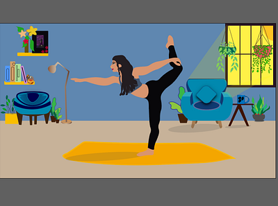 yoga_illustration design illustration illustrator images imagination ui design uidesign uiux vector web