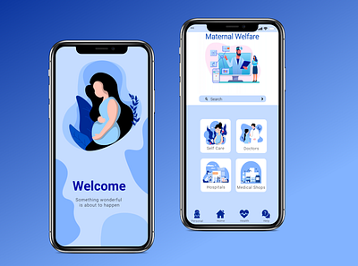 App for pregnant lady adobe app design design illustration illustrator landingpage ui ui design uiux vector