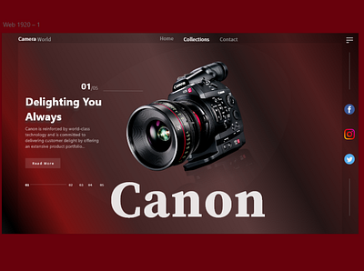 canon branding branding design design design art images landingpage ui ui design web