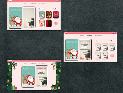 Christmas invitation christmas card design landingpage ui ui design uidesign uiux ux web