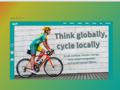 cycling branding design design images landing page landingpage typography ui ui design uidesign uiux web