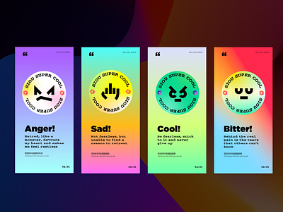 Different mood management plans design typography 配色