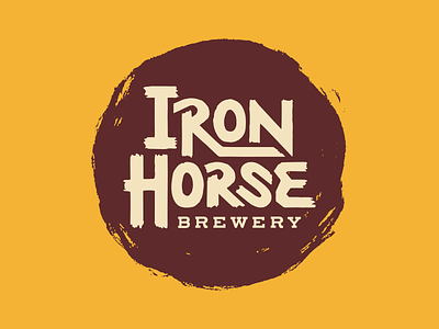 Iron Horse Brewery beer branding craft beer design gritty grunge handmade horse iron logo logo system vintage western