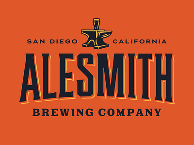 AleSmith anvil beer branding brewery craft beer custom type icon identity illustration logo logo system rebrand vintage