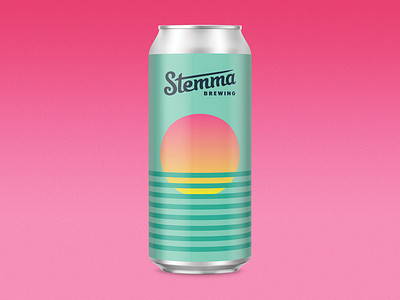Citra Single Hop 70sdesign 80s beer can craft beer geometry illustration label packaging pastel sunset vaporwave vintage
