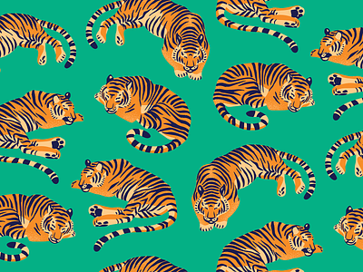 Prone Mega IPA animal beer can craft beer design illustration jungle packaging pattern sleepy tiger tropical