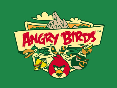 Angry Birds Licensing Art angry birds bird cartoon cute design illustration licensing art merchandise mountain video games
