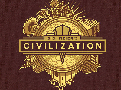 Civilization Badge badge civilization gaming graphic design history illustration merchandise video games