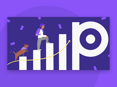 Ad Campaign branding dog illustration marketing pilot purple