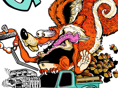 Nutt Fink gross illustration squirrel