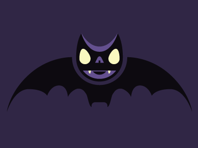 Bat bat halloween purple spooky