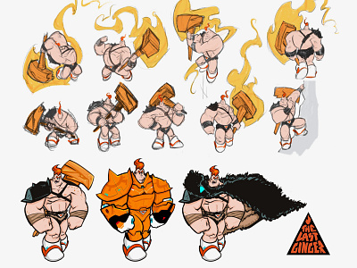 The Last Ginger quick sketch poses. cartoon character design illustration webcomic