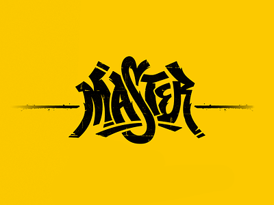 Master Logo branding custom type graffiti logo vector