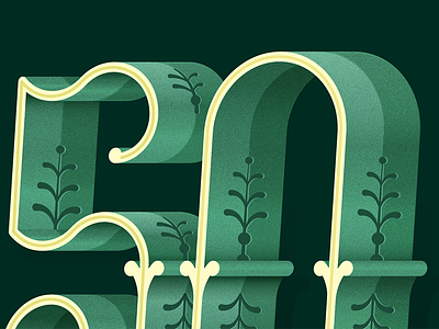 50 Wip fancy number numeral ornate texture type
