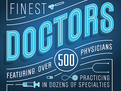 Doctors doctors title treatment type typography
