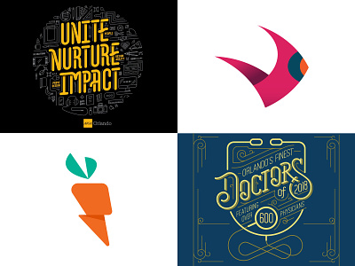 2018 Top 4 blue branding custom type design icons logo orlando typography vector yellow