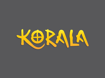 Korala Custom Logotype custom type logo logo design logotype yellow