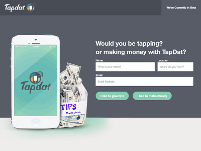 Tapdat App Sign up android app design form mobile phone sign up web