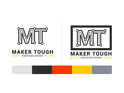 Maker Tough Logo bold circuit epoxy logo tech technology