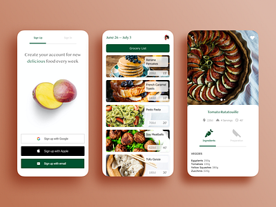 Mobile App — Vegan/vegetarian Recipes Weekly