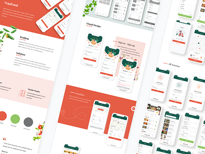 VegaFood | Vegan and Vegetarian Food Delivery App Case Study delivery app food app food delivery mobile app design ui ux vegan vegetarian