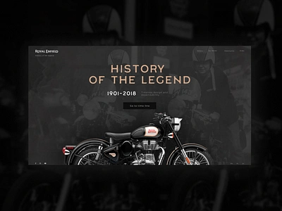 History of the legend bike bikers branding dark design history time line typography ui ux web web design webdesign website