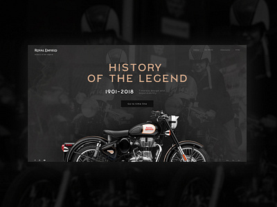 History of the legend bike bikers branding dark design history time line typography ui ux web web design webdesign website