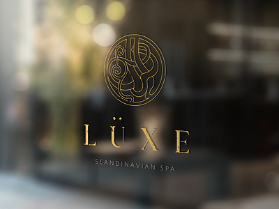 LUXE Logo Design branding design clean design line art logo logo design scandinavian design spa
