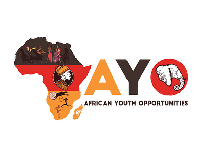 Logo ForAYO African Youth Opportunities NGO graphic design illustration logo logo design