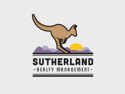 Logo Concept 1 australia illustration kangaroo logo mountains sun vector