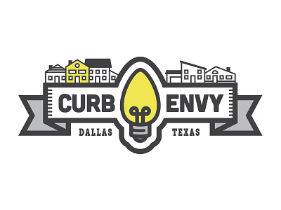 Curb Envy - Yellow christmas curb envy houses light bulb neighborhood ribbon texas