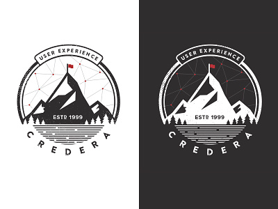 Credera Mountain circle credera digital flag illustration mountain trees user experience