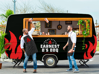 EBB Truck Concept black brand branding business concept design food foodie logo red vector