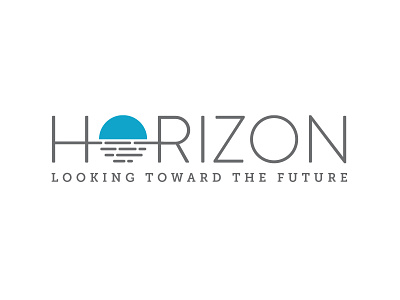 Horizon Logo branding circle design illustrator logo ocean sun vector water
