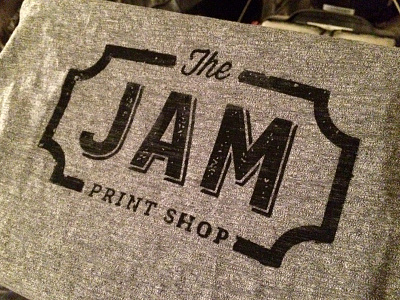 The JAM Print Shop jam logo screen print t shirt the jam print shop