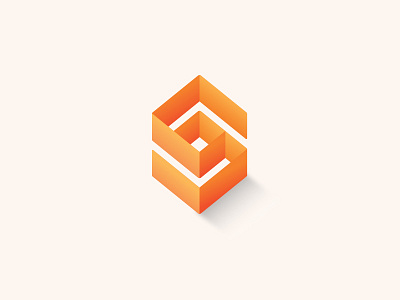 S logo concept box escher layers logo s stratigraphy