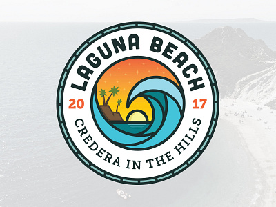We're Going To Laguna! hills laguna beach logo ocean sun sunset water wave